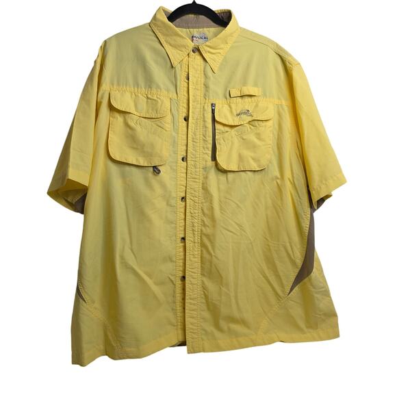 Natural Gear, Yellow Button Up Outdoors/Fisherman Shirt, Men's XL - Picture 1 of 8